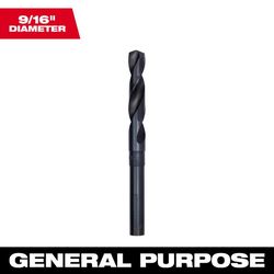 Milwaukee Thunderbolt 9/16 in. X 6 in. L Black Oxide Drill Bit 3-Flat Shank 1 pc