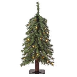 Haute Decor 2 ft. Slim LED Artificial Mountain Fir Christmas Tree