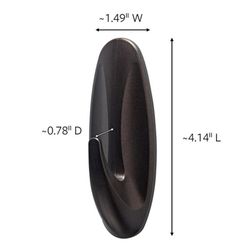 3M Command Large Plastic Hook 4.125 in. L 1 pk