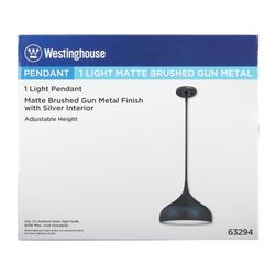 Westinghouse Matte Brushed Gun Metal 1 lights Pendant Light