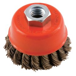 Forney 2.75 in. D X 5/8 in. Knotted Steel Cup Brush 12500 rpm 1 pc