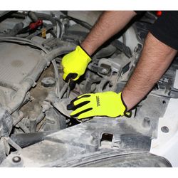 Midwest Quality Gloves Max Performance L Synthetic/ Spandex Hi Vis Yellow Cold Weather Gloves