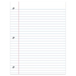 Office Depot 8.5 in. W X 11 in. L Wide Ruled Filler Paper 150 sheet
