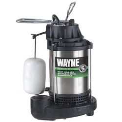 Wayne 1/2 HP 5100 gph Stainless Steel Vertical Float Switch AC Sump Pump 8 ft.