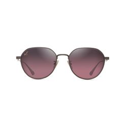 Maui Jim Kaulana Asian Fit Sunglasses Unisex Shiny Brown Frame Maui Rose Lens Polarized