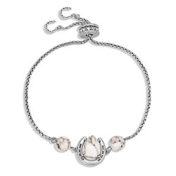 Montana Silversmiths Women's Pure Luck Howlite Bolo Bracelet