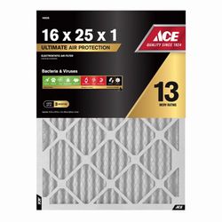 Ace 16 in. W X 25 in. H X 1 in. Synthetic 13 MERV Pleated Air Filter 1 pk