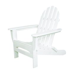Ivy Terrace Classics White HDPE Frame Adirondack Foldable Chair