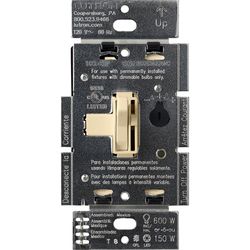 Lutron Toggler Ivory 150 W 3-Way Dimmer Switch 1 pk