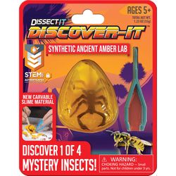 Top Secret Toys Discover It Ancient Amber Lab Synthetic Dissection Kit Yellow