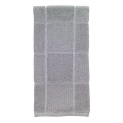 T-Fal Gray Cotton Checked Parquet Kitchen Towel 1 pk