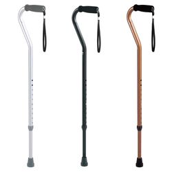Carex Health Brands Chrome Carbon Gray Walking Cane Aluminum/Plastic 29.75 in. H X 1.5 in. L