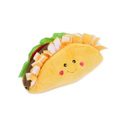 ZippyPaws NomNomz For Dog Multicolored Plush Taco Dog Toy 1 pk