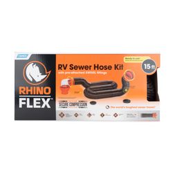 Camco RhinoFLEX RV Sewer Kit With Pre-Attached Fittings 1 pk