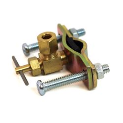 Dial 2.5 in. H X 2.25 in. W X .75 in. D Brass Saddle Valve