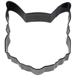 R&M International Corp 4 in. W X 4 in. L Cat Face Cookie Cutter Black 1 pc
