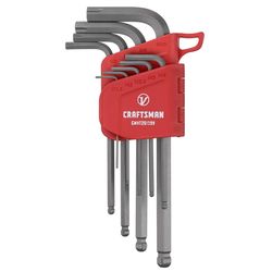 CRAFTSMAN V-Series X-Tract Technology Metric L-Handle Ball End Hex Key Set 9 pc