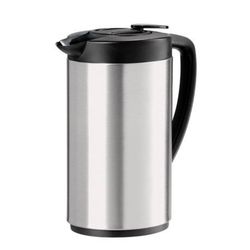 OGGI Oval Black/Silver ABS Plastic/Stainless Steel Glass Lined Carafe