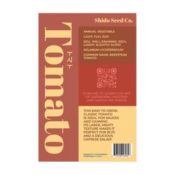 Chive Shido Seed Co. Beefsteak Tomato Seeds 1 pk