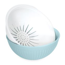 Nordic Ware Seaglass Plastic Round Bowl and Colander Set 10 in. D 1 pk