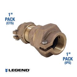Legend Valve 1 in. IPS pk X 1 in. D CTS Pack Joint Bronze Coupling