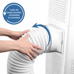 Edendirect Portable Air Conditioner Exhaust Hose 5.91 in. W X 14.17 in. H White