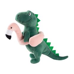 Pet Shop by Fringe Studio For Dog Green/Pink Plush Pool Time Rex Dog Toy 1 pk