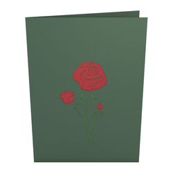 Lovepop Red Rose Bloom 3D Card Paper 1 pk