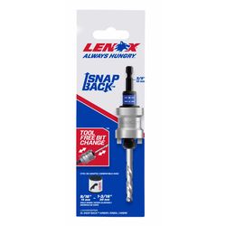 LENOX Snap-Back 9/16 - 1-3/16 in. Quick Change 3/8 in. D Hole Saw Arbor Arbor Included