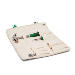 Character 15 in. W Canvas Tool Tote 7 pocket Green 1 pc