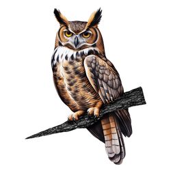 Spinfinity Designs Great Horned Owl Tree Stake Multicolored Steel 14 in. H Tree Decoration