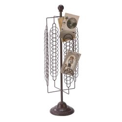 Tripar 25 in. H X 8 in. L Brown Metal Spinning Card Holder