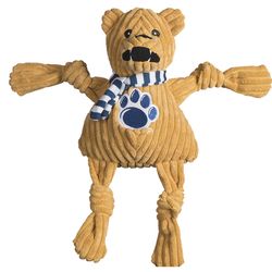 HuggleHounds Knottie For Dog Brown Plush Penn State Nittany Lion Squeaky Dog Toy Large 1 pk