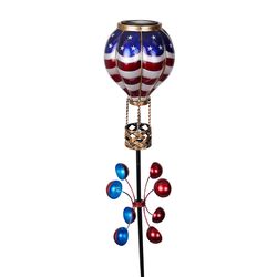 Alpine Multicolored Polyethylene 45 in. H Solar Garden Stake