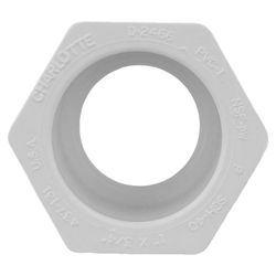 Charlotte Pipe Schedule 40 1 in. Slip X 3/4 in. D Slip PVC Reducing Bushing 1 pk