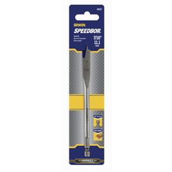 IRWIN Speedbor 7/16 in. X 6 in. L Carbon Steel Wood Boring Bit Hex Shank 1 pc