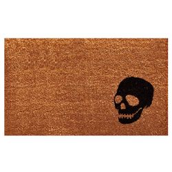 Home & More 1.42 W X 2.42 L Multi-color Black Skull Coir Door Mat