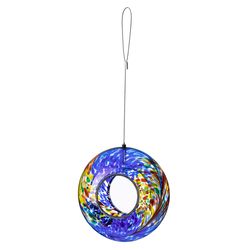 Glitzhome Glass Bird Feeder