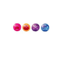 Multipet Doglucent For Dog Assorted TPR Ball with Animal Faces Dog Toy Small 1 pk