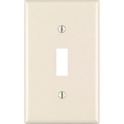 Leviton Light Almond 1 gang Thermoset Plastic Toggle Wall Plate 1 pk