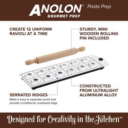 Anolon Silver Aluminum Ravioli Press Set