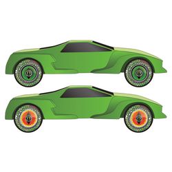 PineCar Dry Transfer Decal Multicolored