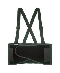 CLC 32 in to 38 in. Elastic Support Belt with Suspenders Back Support Belt Black M 1 pc