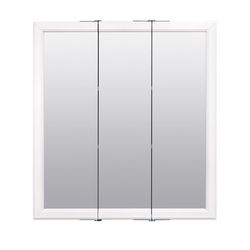 Zenna Home 26 in. H X 24 in. W X 4.5 in. D Rectangle Tri-View Medicine Cabinet