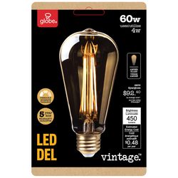 Globe Electric Vintage ST19 E26 (Medium) LED Bulb Warm White 60 Watt Equivalence 1 pk