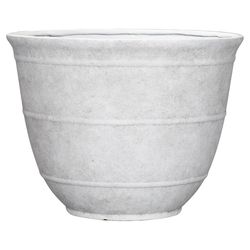 L&G Solutions 12 in. H X 16 in. W X 16 in. D X 16 in. D Polyresin Brighton Planter White