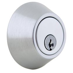 Home Plus Satin Chrome Brass Single Cylinder Deadbolt