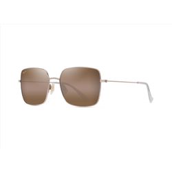 Maui Jim Lipine Sunglasses Women's Shiny Light Gold Frame HCL Bronze Lens Polarized