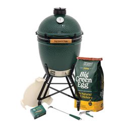 Big Green Egg 18.25 in. Large EGG in Nest Package Charcoal Kamado Grill and Smoker Green