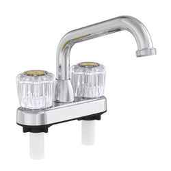 Home Plus Chrome Traditional Bathroom Faucet 4 in.